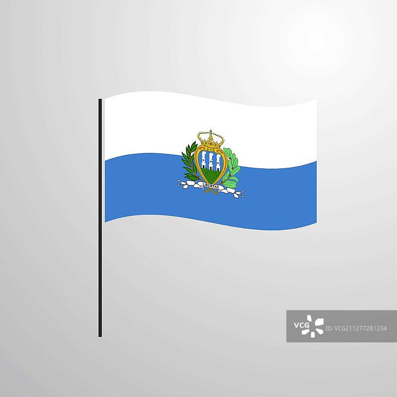 飘扬的圣马力诺国旗图片素材