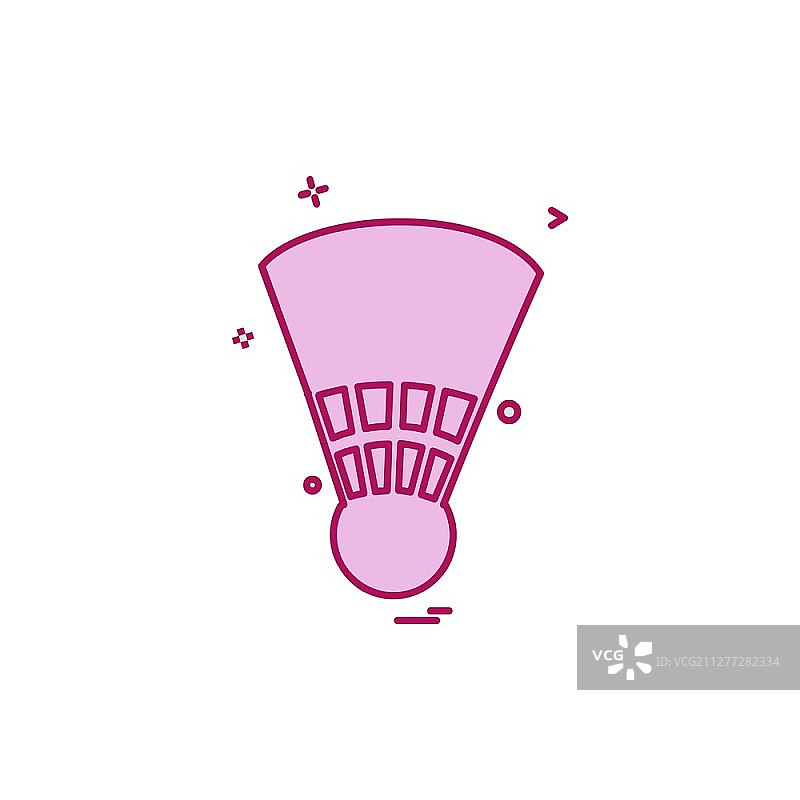 羽毛球图标设计矢量图图片素材