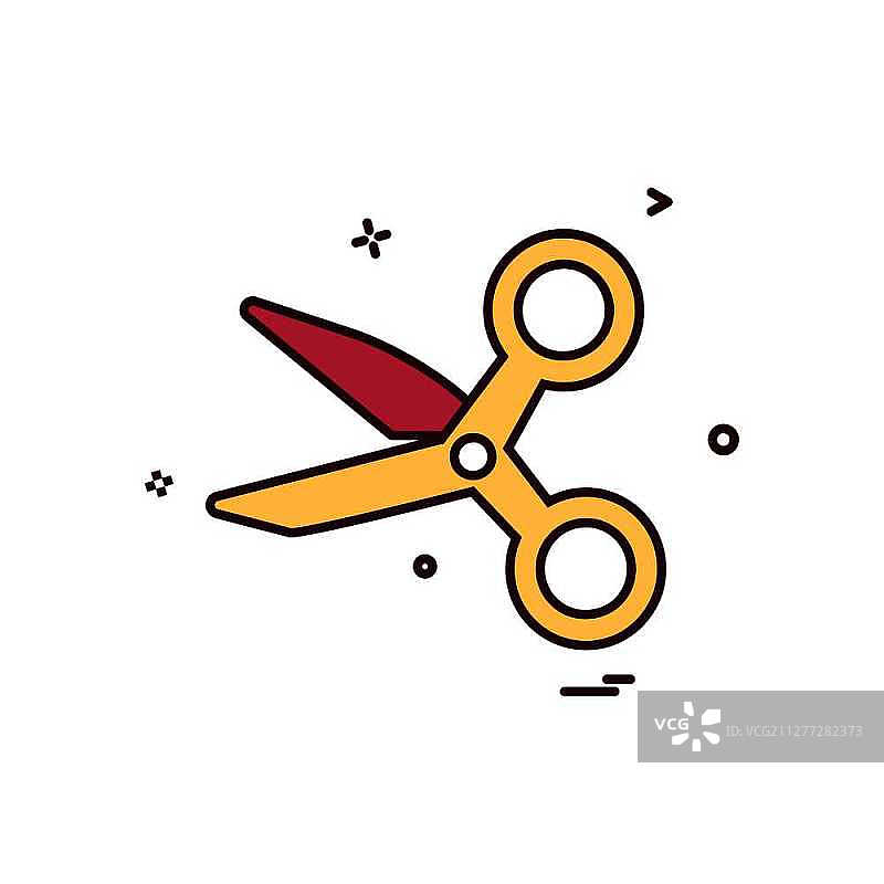 剪刀图标设计矢量图图片素材