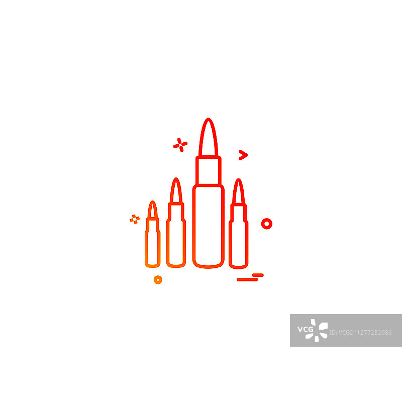 军用弹药射击图标矢量设计图片素材