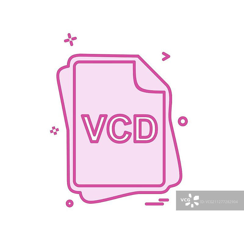 VCD文件类型图标设计矢量图片素材