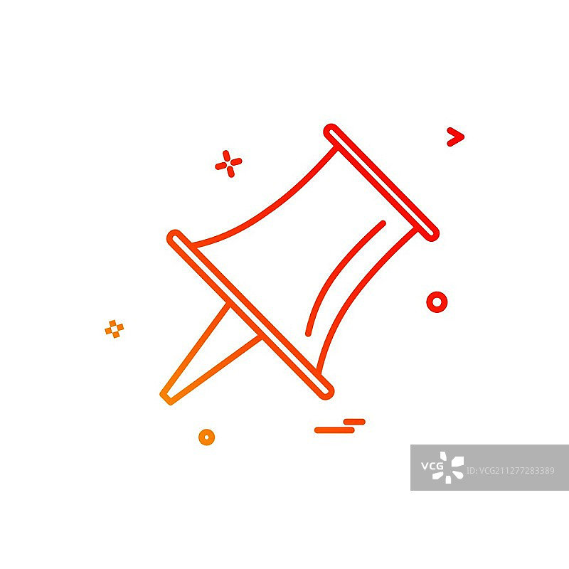 图钉图标设计矢量图图片素材