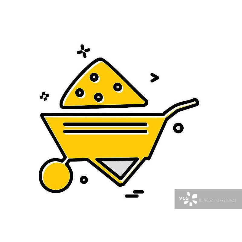 劳作手推车图标设计矢量图图片素材
