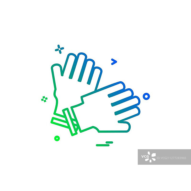 板球锦标赛手套图标矢量设计图片素材