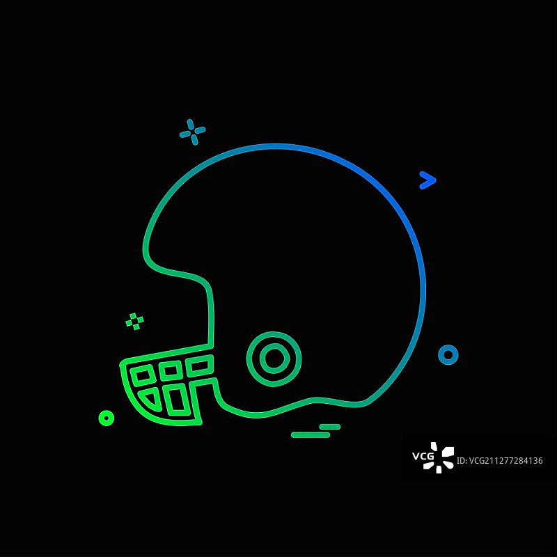 板球运动头盔图标矢量设计图片素材