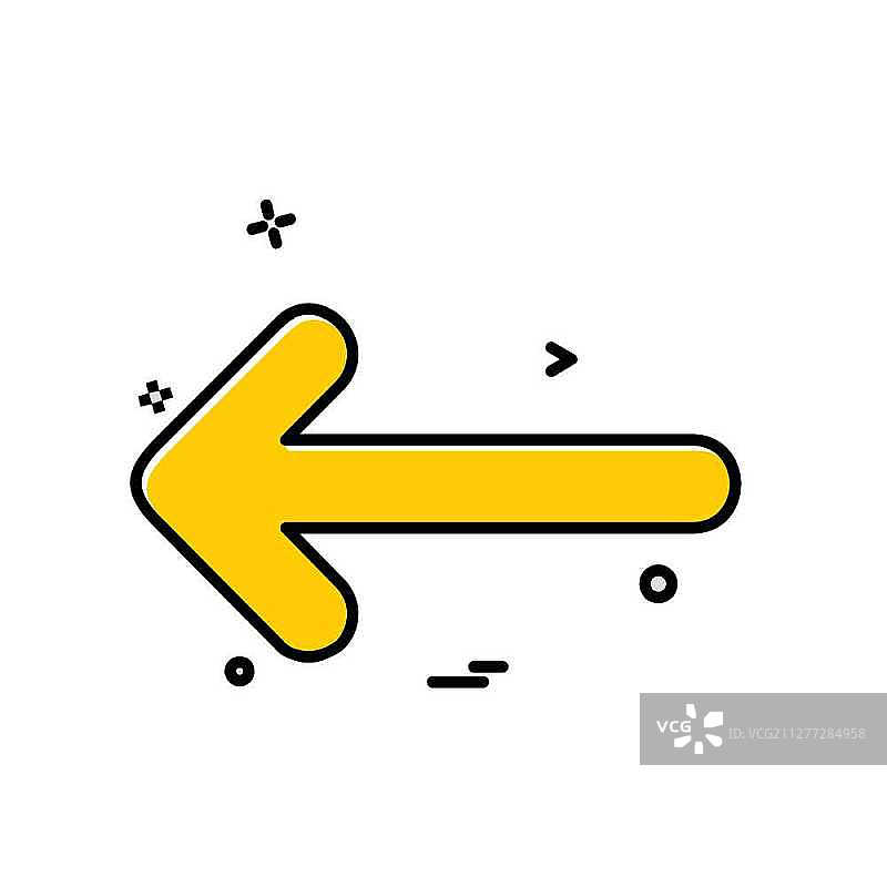 左箭头图标设计矢量图片素材