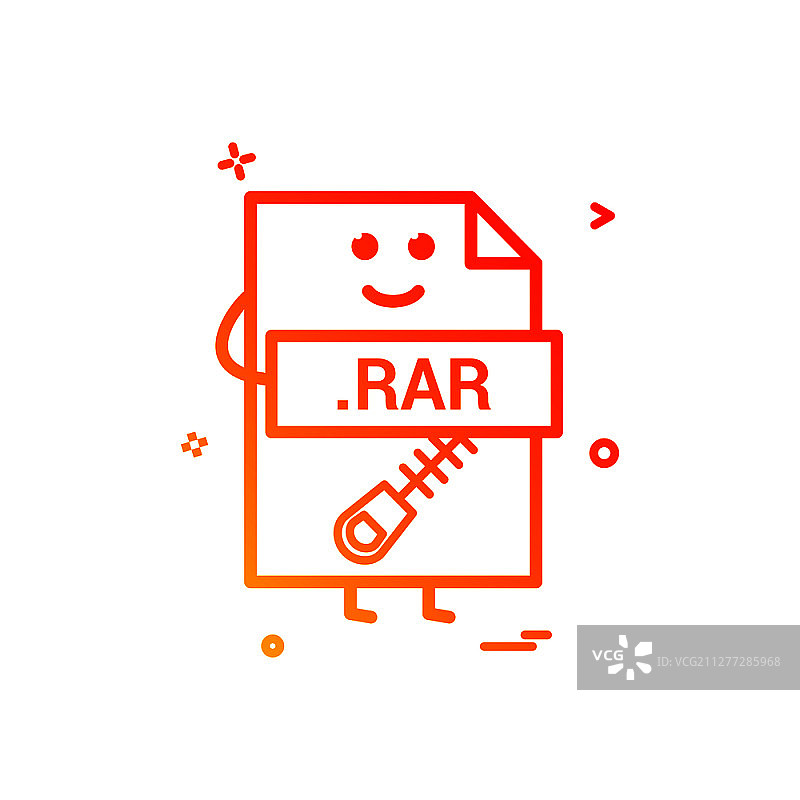 电脑RAR文件格式类型图标矢量设计图片素材
