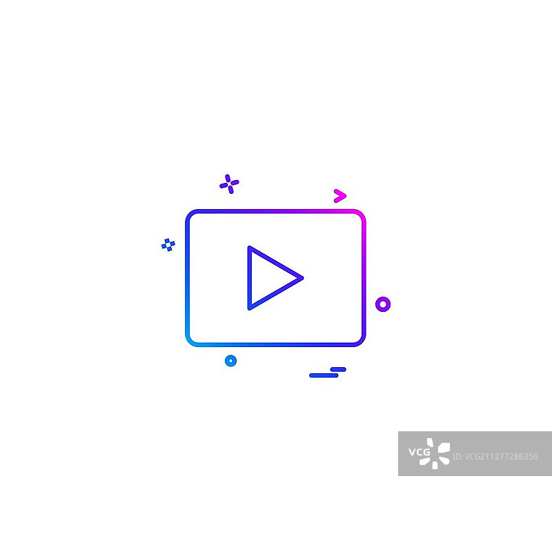 多媒体按钮图标设计矢量图片素材