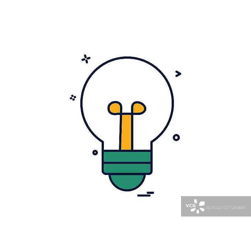 灯泡图标设计矢量图图片素材