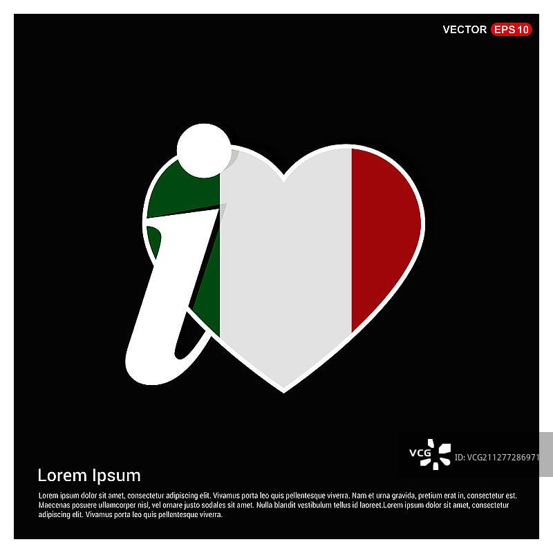 意大利国旗设计矢量图片素材