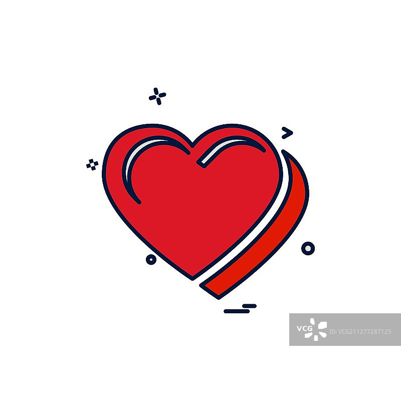 心形图标设计矢量图片素材