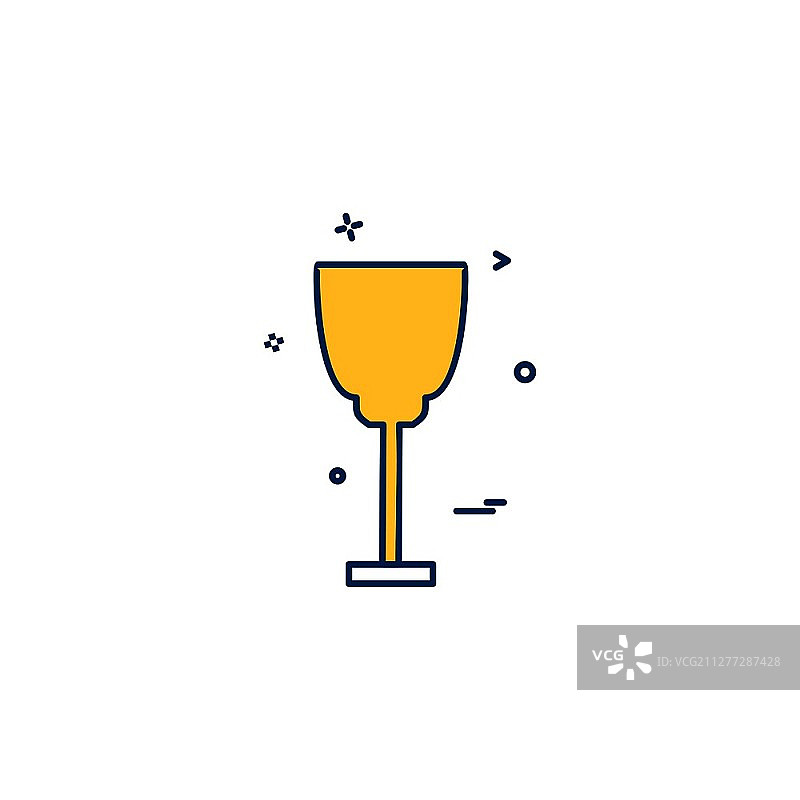 橙汁鸡尾酒杯图标矢量设计图片素材