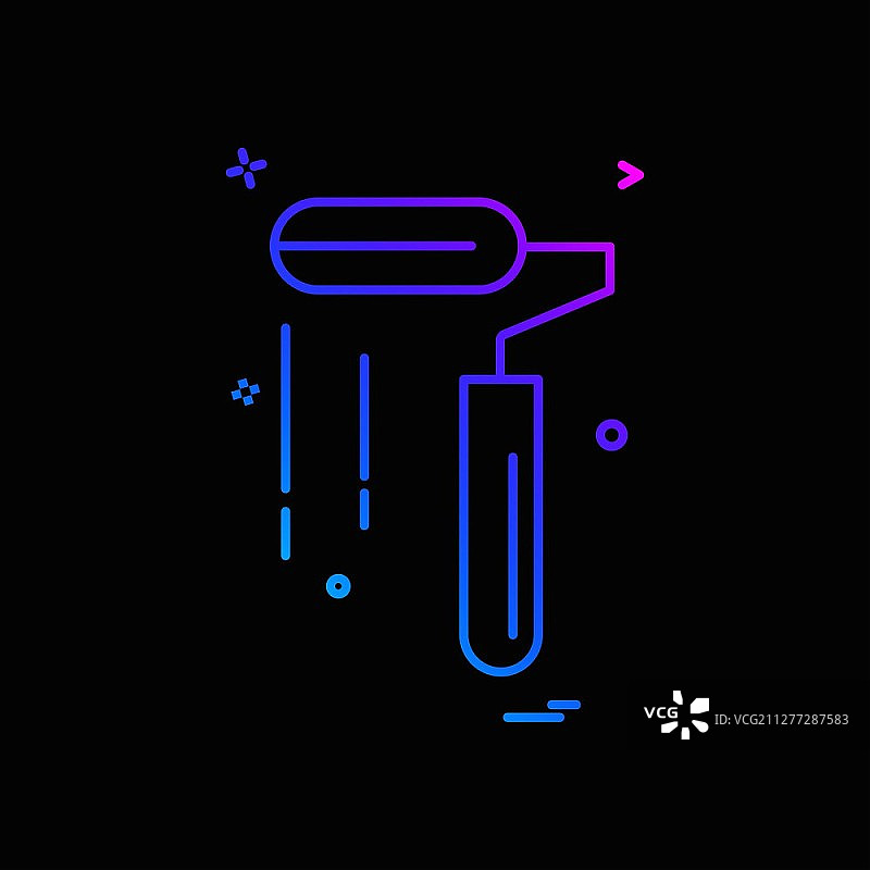 油漆滚筒图标矢量设计图片素材