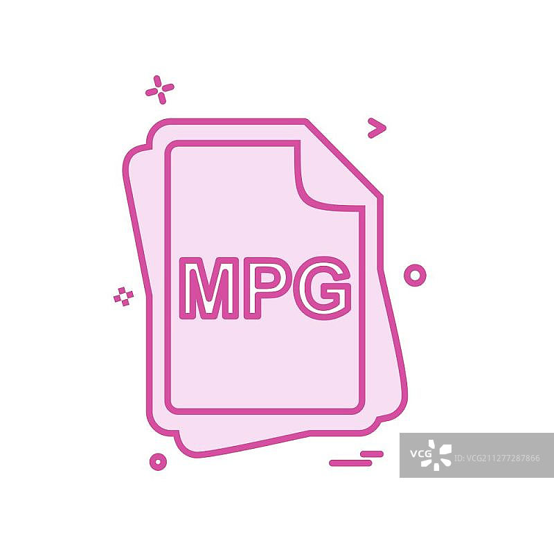 MPG文件类型图标设计矢量图片素材