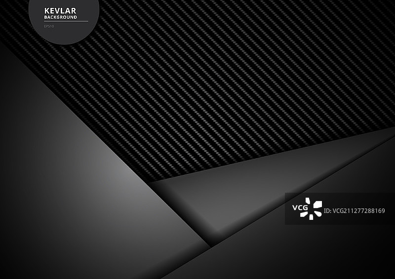 黑色几何三角形重叠碳纤维背景纹理模板，汽车材料壁纸，矢量图图片素材