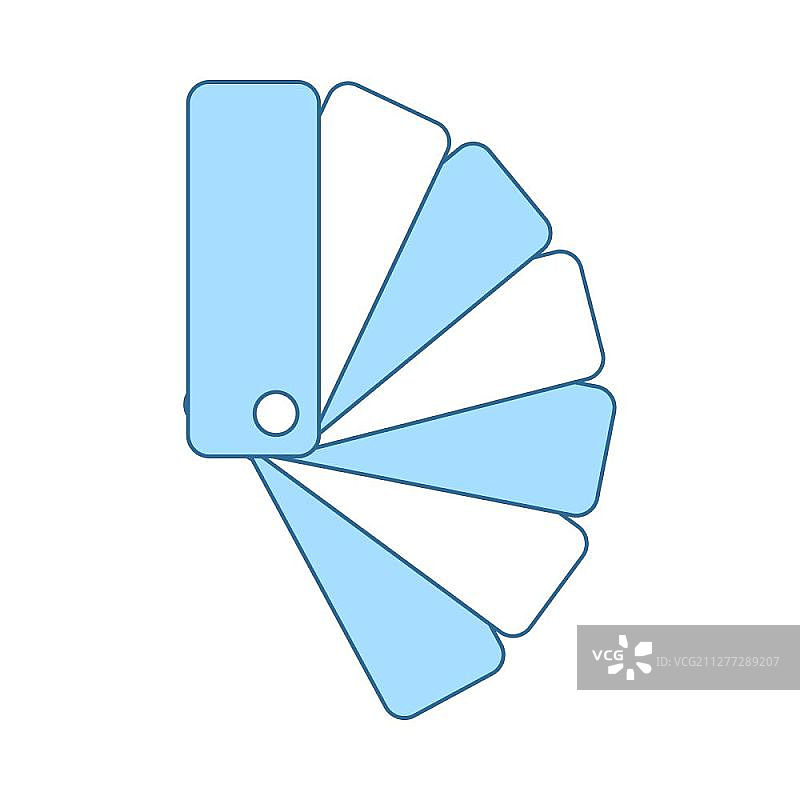 颜色样本图标（蓝色填充细线设计）图片素材