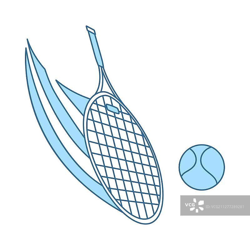 击球的网球拍图标矢量图图片素材