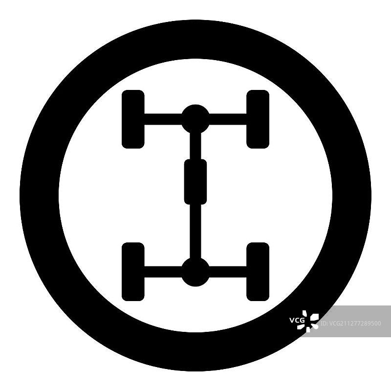 汽车底盘圆形图标图片素材