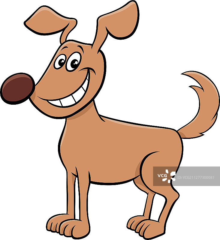 卡通快乐小狗动物角色图片素材