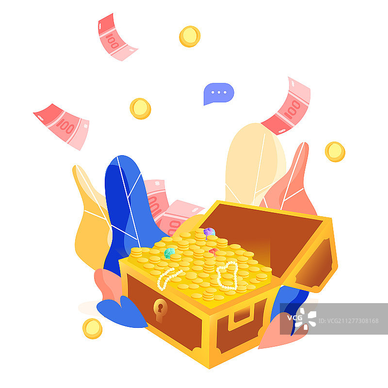 收益返现支付购买邀请好友理财活动矢量插画图片素材