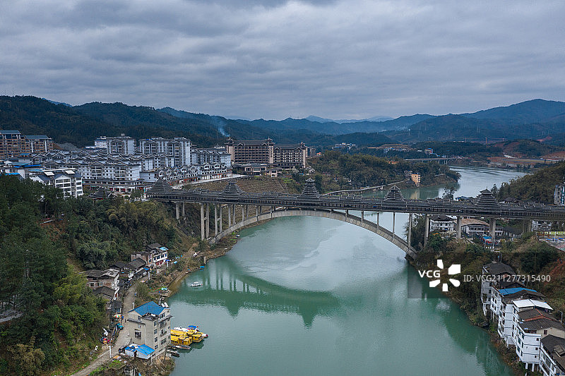 广西三江风雨桥图片素材