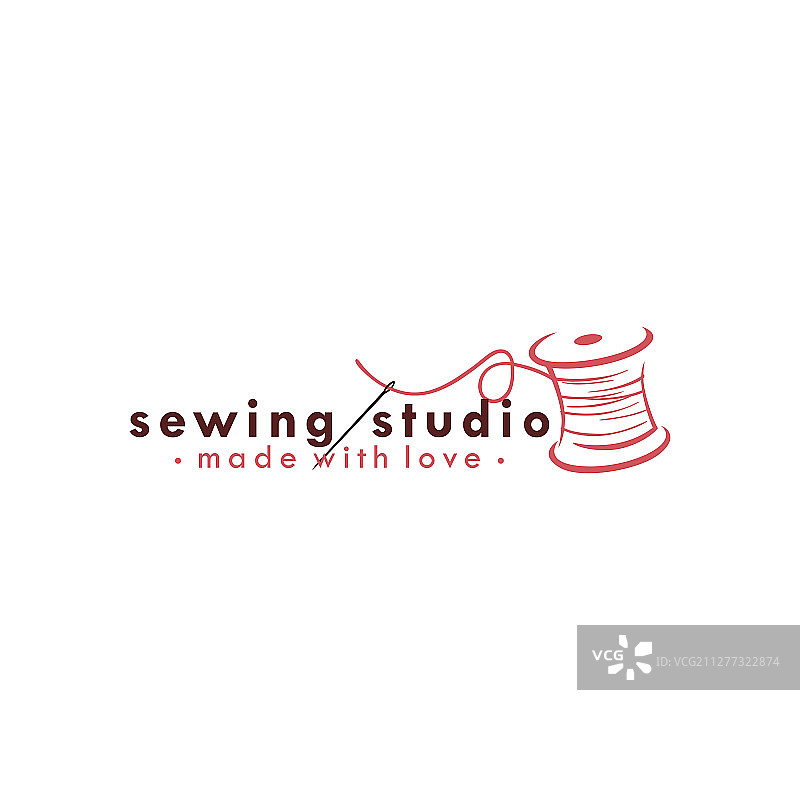 裁缝缝纫复古标志针线图片素材