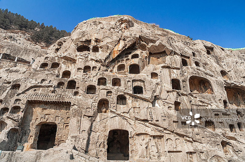 亚洲中国河南省洛阳市龙门石窟图片素材
