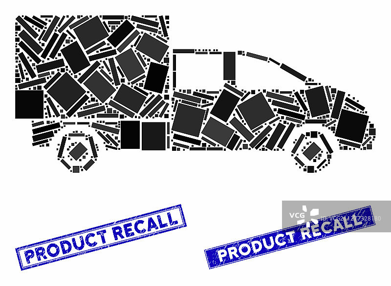 货物马赛克和刮痕矩形产品图片素材