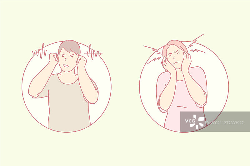 拒绝倾听：听力障碍问题图片素材