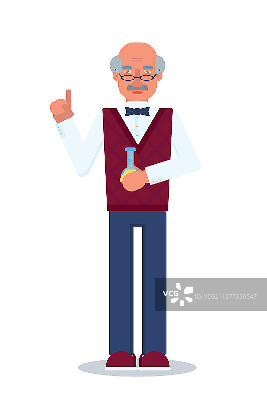 扁平风科学家角色图片素材