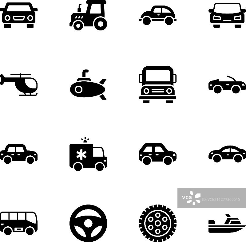 航运运输标志字形图标包图片素材