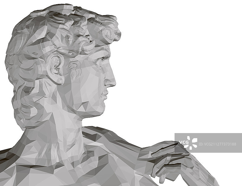大卫雕像多边形背景图片素材