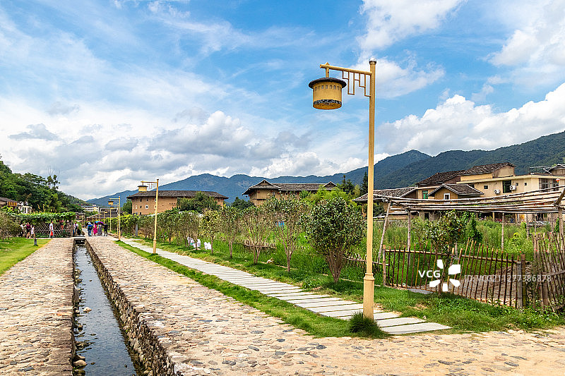 福建省漳州市南靖县云水谣古镇福建土楼旅游度假区自然风光图片素材