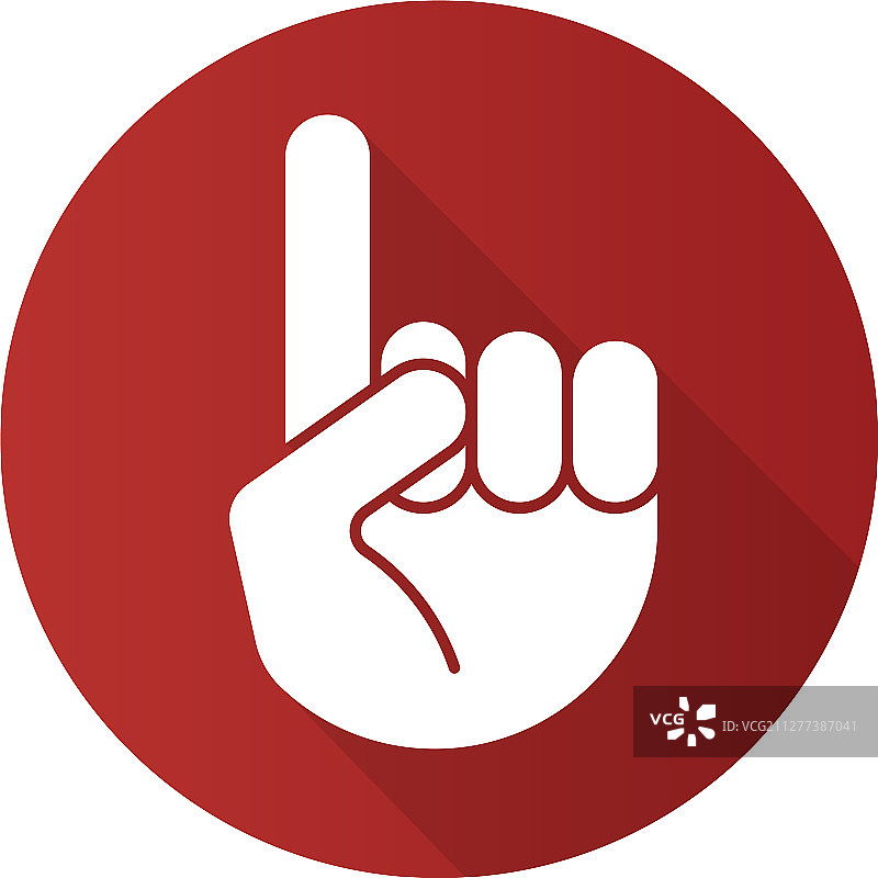 扁平设计的长阴影警告标志图标图片素材