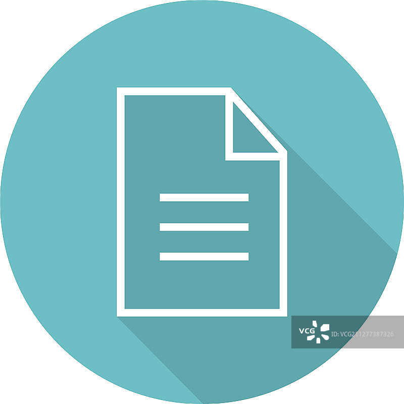 新文档扁平线性长阴影图标图片素材