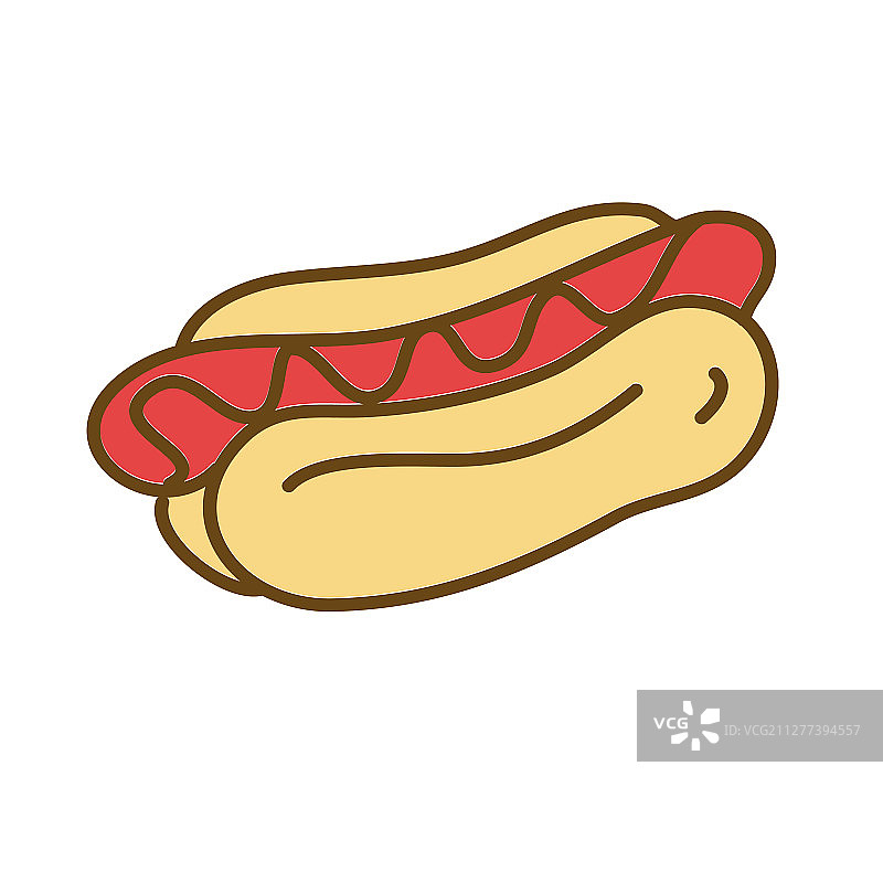 简约热狗涂鸦图片素材
