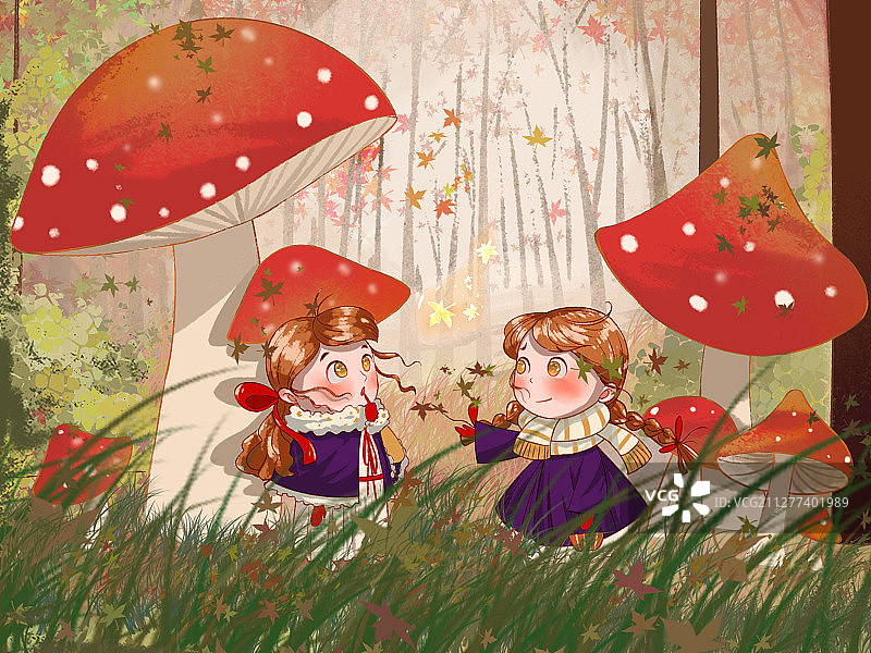 童趣 双生花图片素材