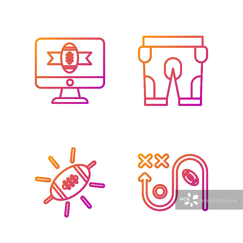 美式概念线条规划策略组合图片素材