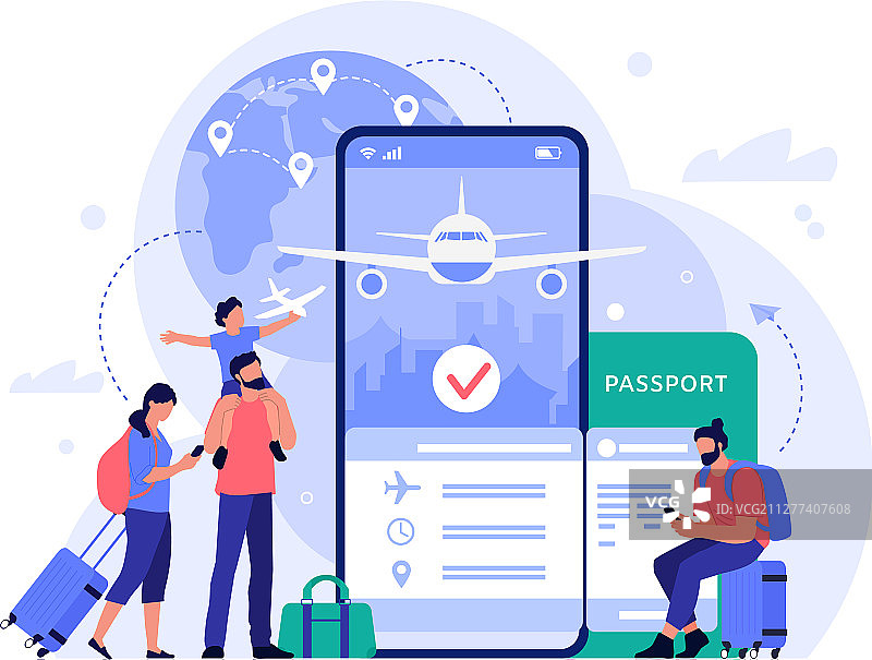 购买机票App用户图片素材