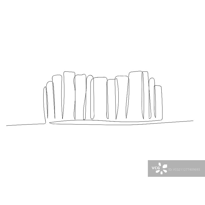 抽象书架单线连续画图片素材