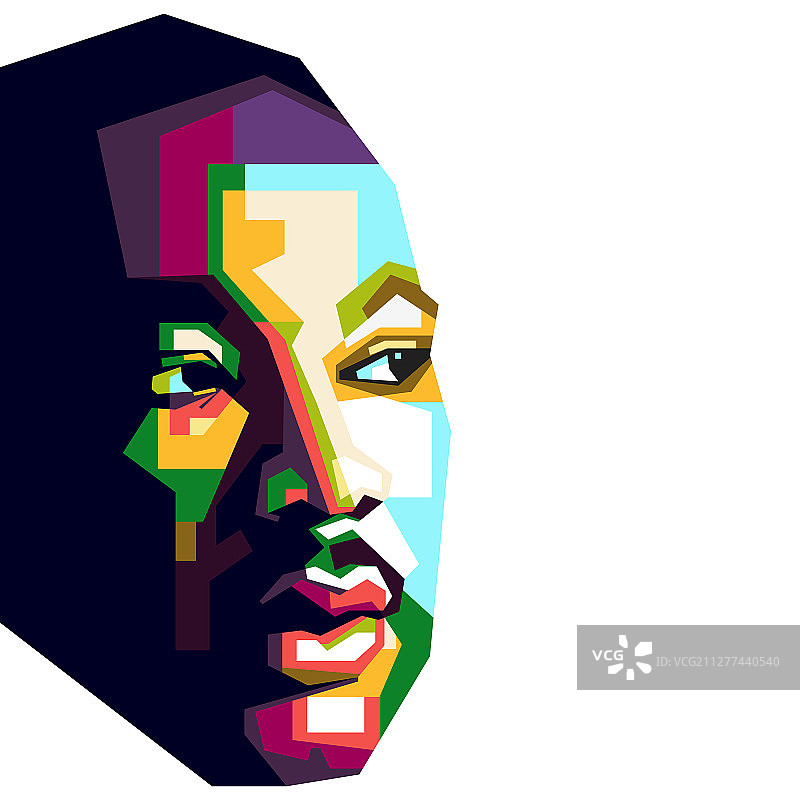 几何风格的马丁·路德·金图片素材
