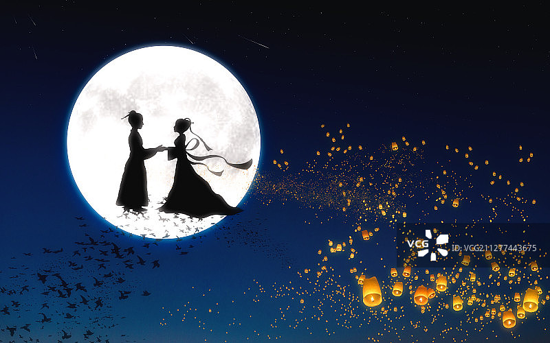 七夕节牛郎织女图片素材