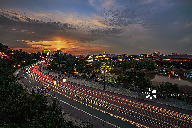 绚丽多彩的宋城图片素材