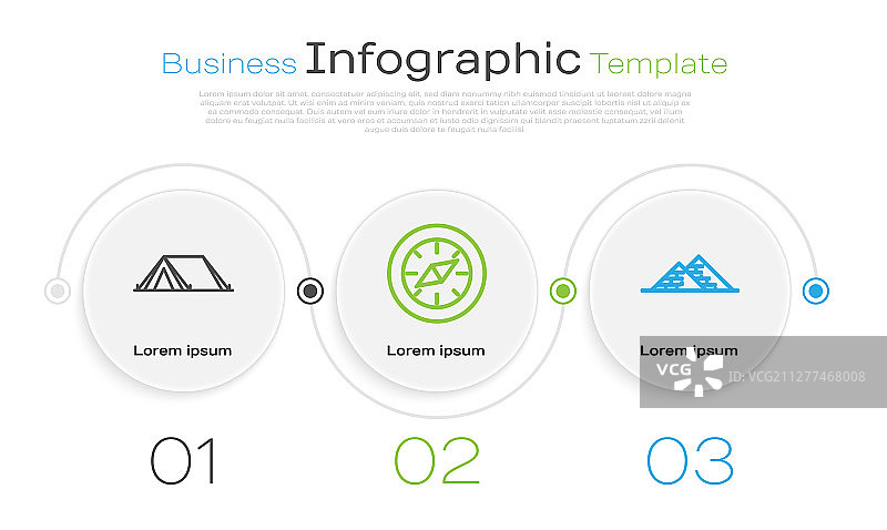 旅行帐篷、指南针与埃及金字塔组合图片素材