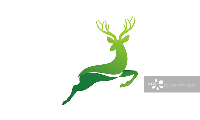 创意小鹿头像标志设计图片素材