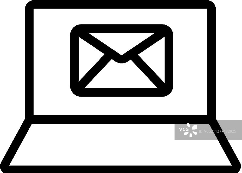 电脑消息轮廓图标图片素材