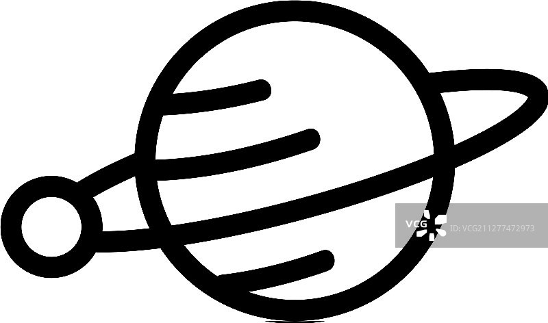 土星星球轮廓图标图片素材