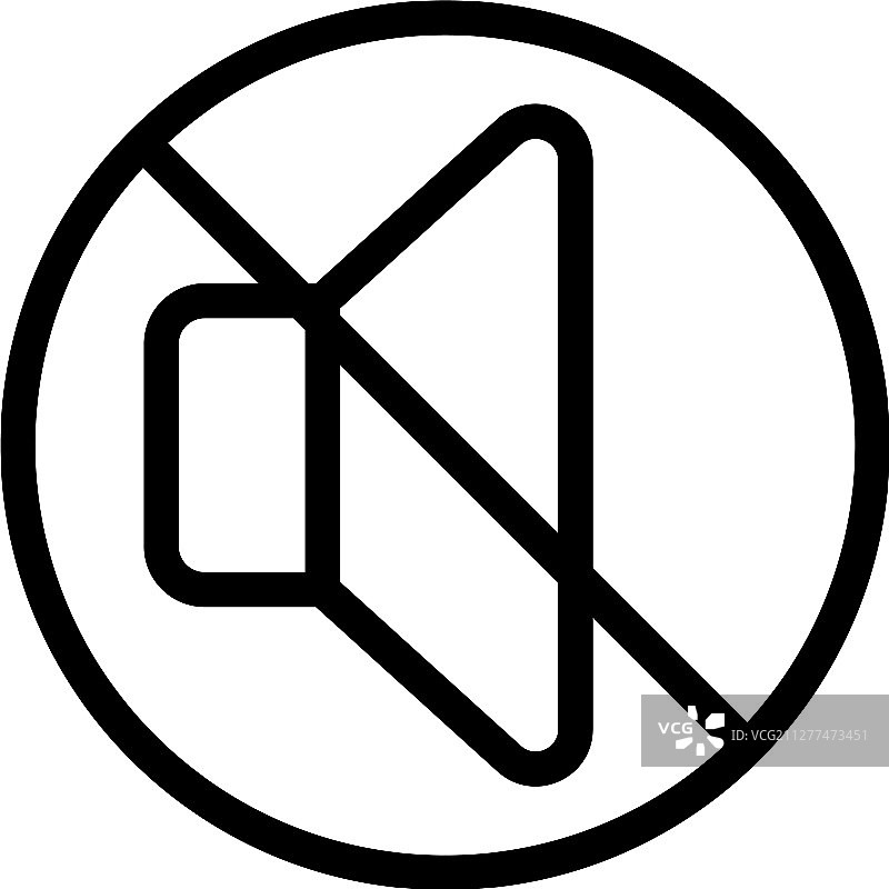 禁用音量图标轮廓图片素材