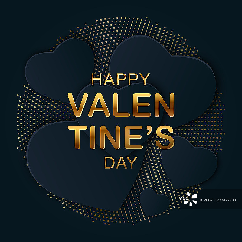 带有爱心的情人节书法卡片图片素材