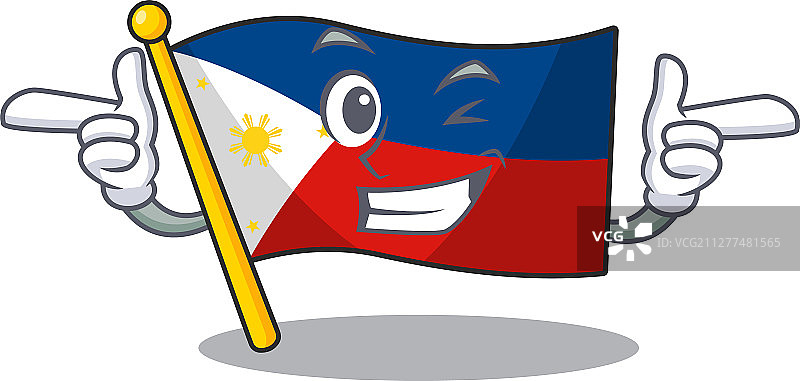 菲律宾国旗吉祥物卡通风格图片素材